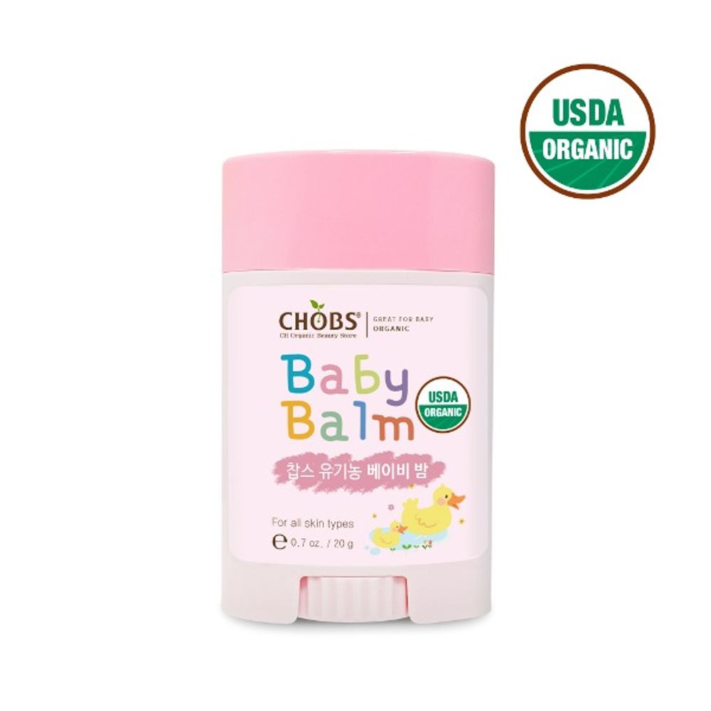 CHOBS Organic Baby Balm 20g Vegan Hydrating Nourishing Multi Purpose Healing Moisturizer _ Made in Korea